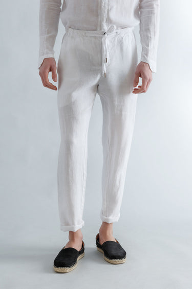 Linen Carrot Fit Pants p150