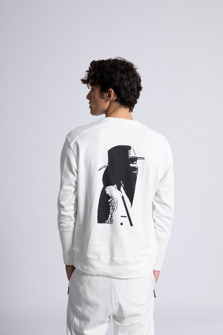 Sweatshirt with print on the back