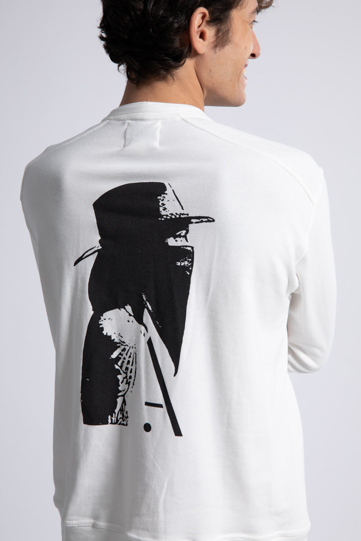 Sweatshirt with print on the back