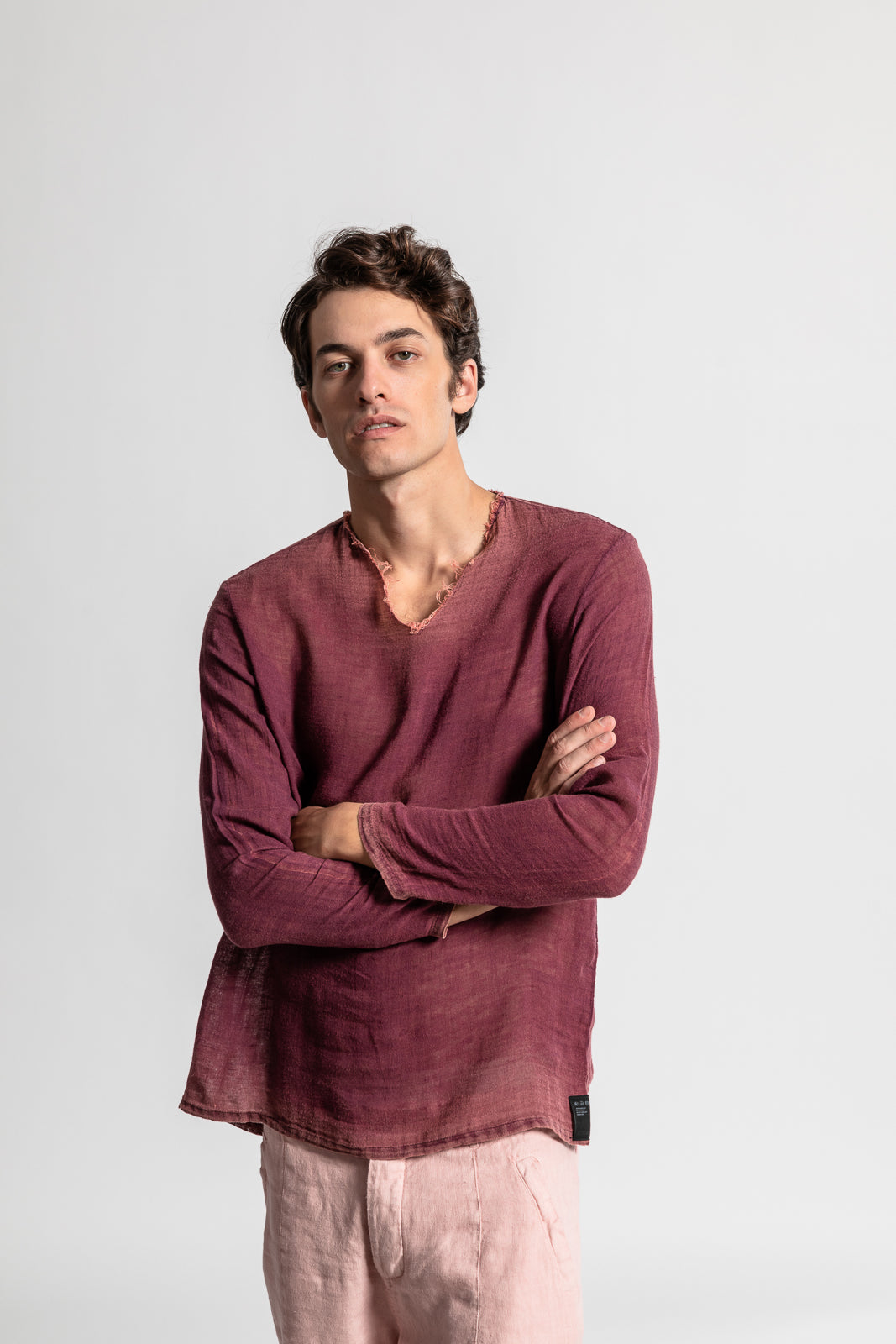 Linen long sleeved shirt