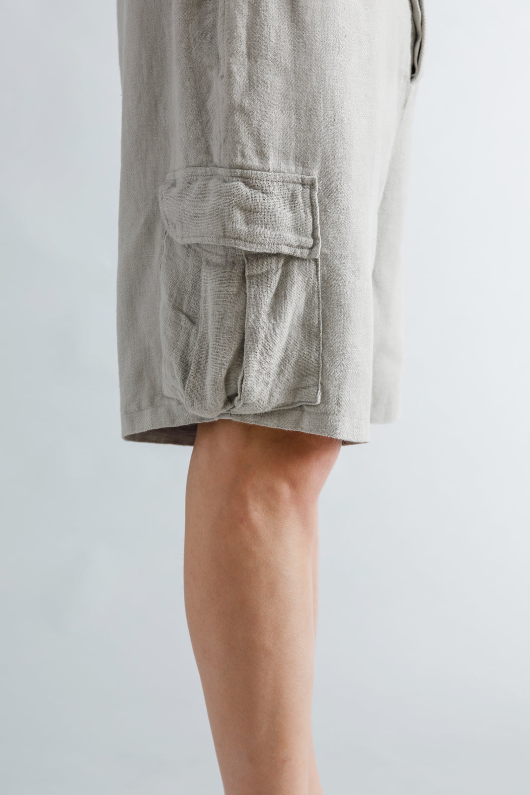 ハイクオリティ ATON wool linen cargo shorts ショートパンツ