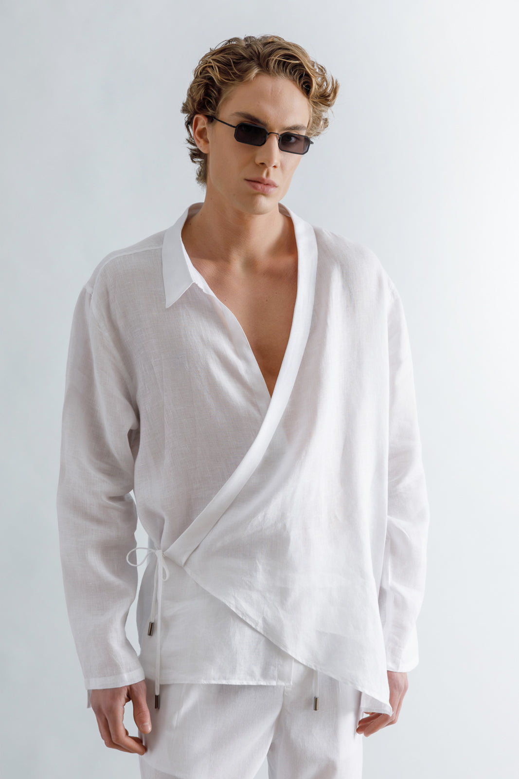 Linen White Cross Shirt