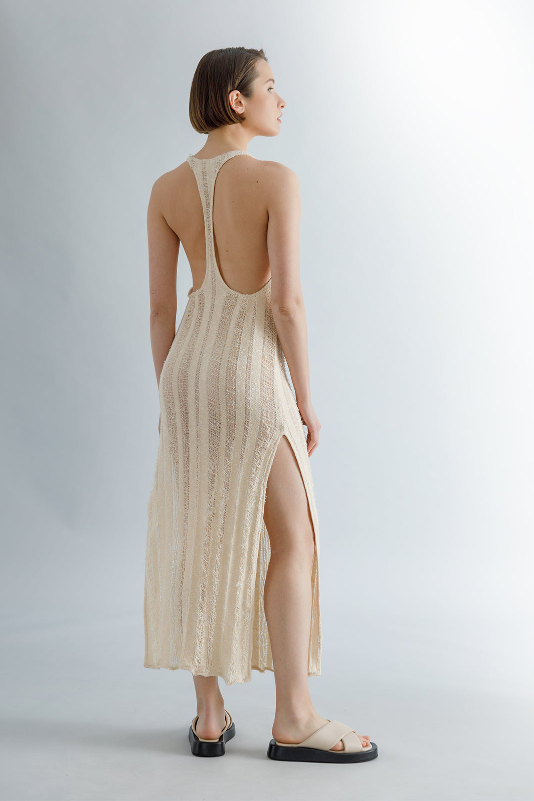 Straight Sand Beige Dress