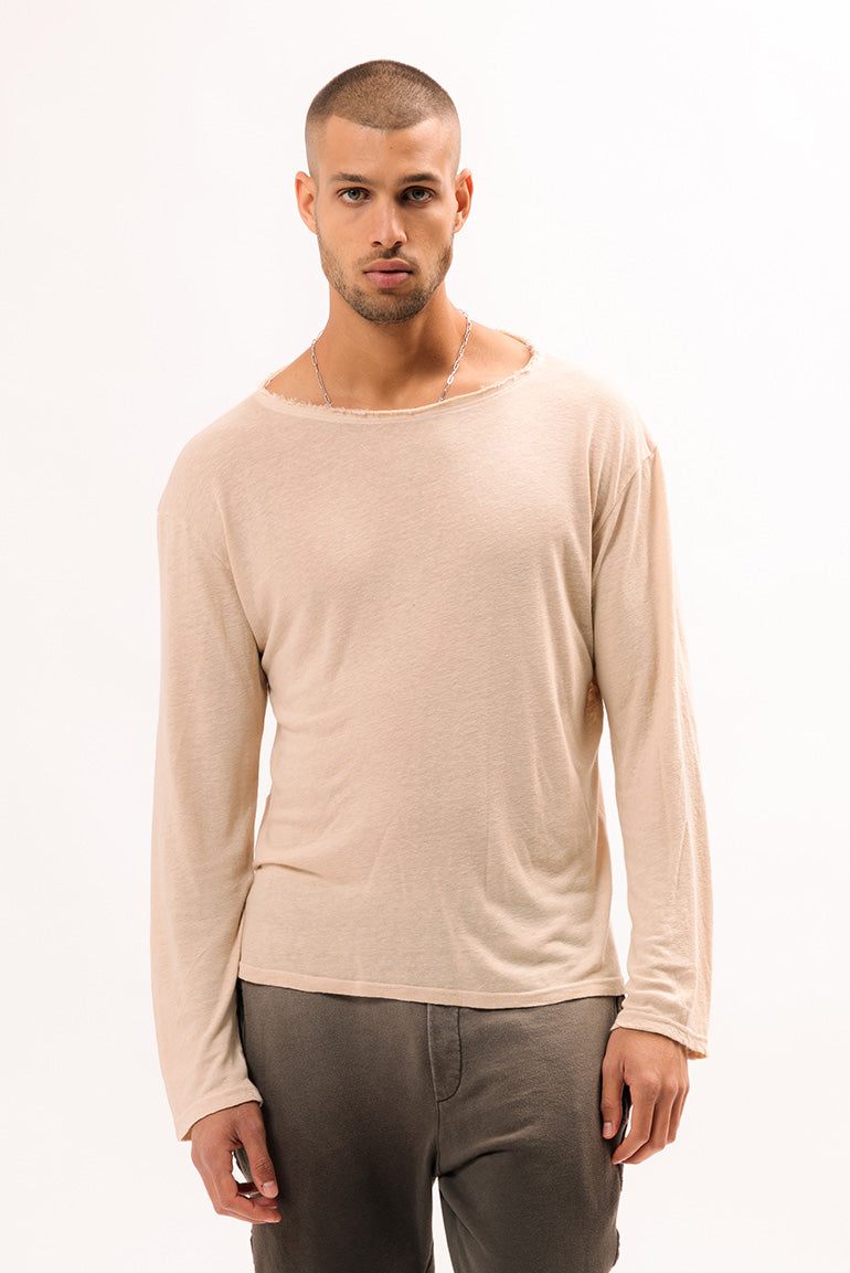 Linen Viscose long sleeved shirt ts416