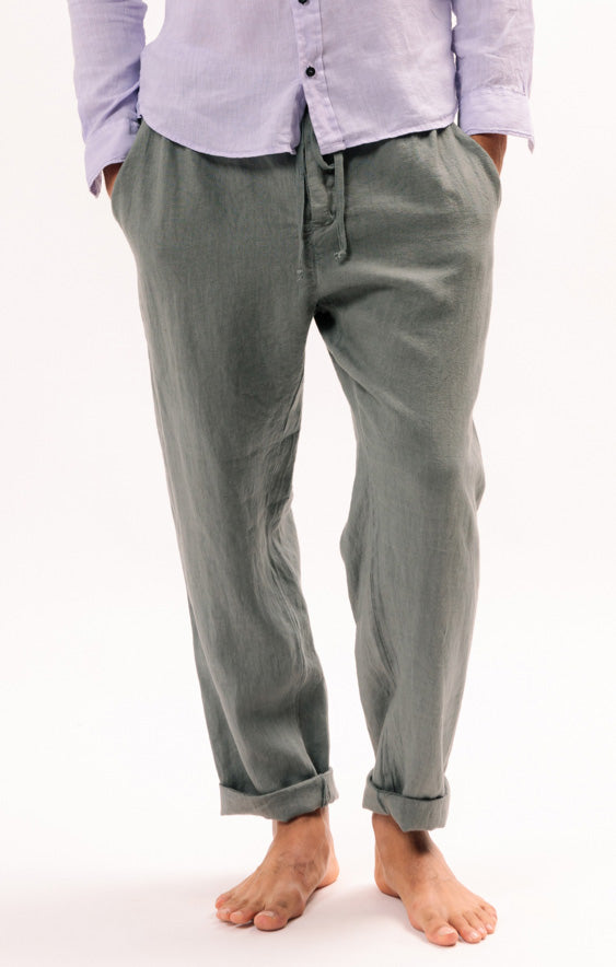 Linen Carrot Fit Pants p150