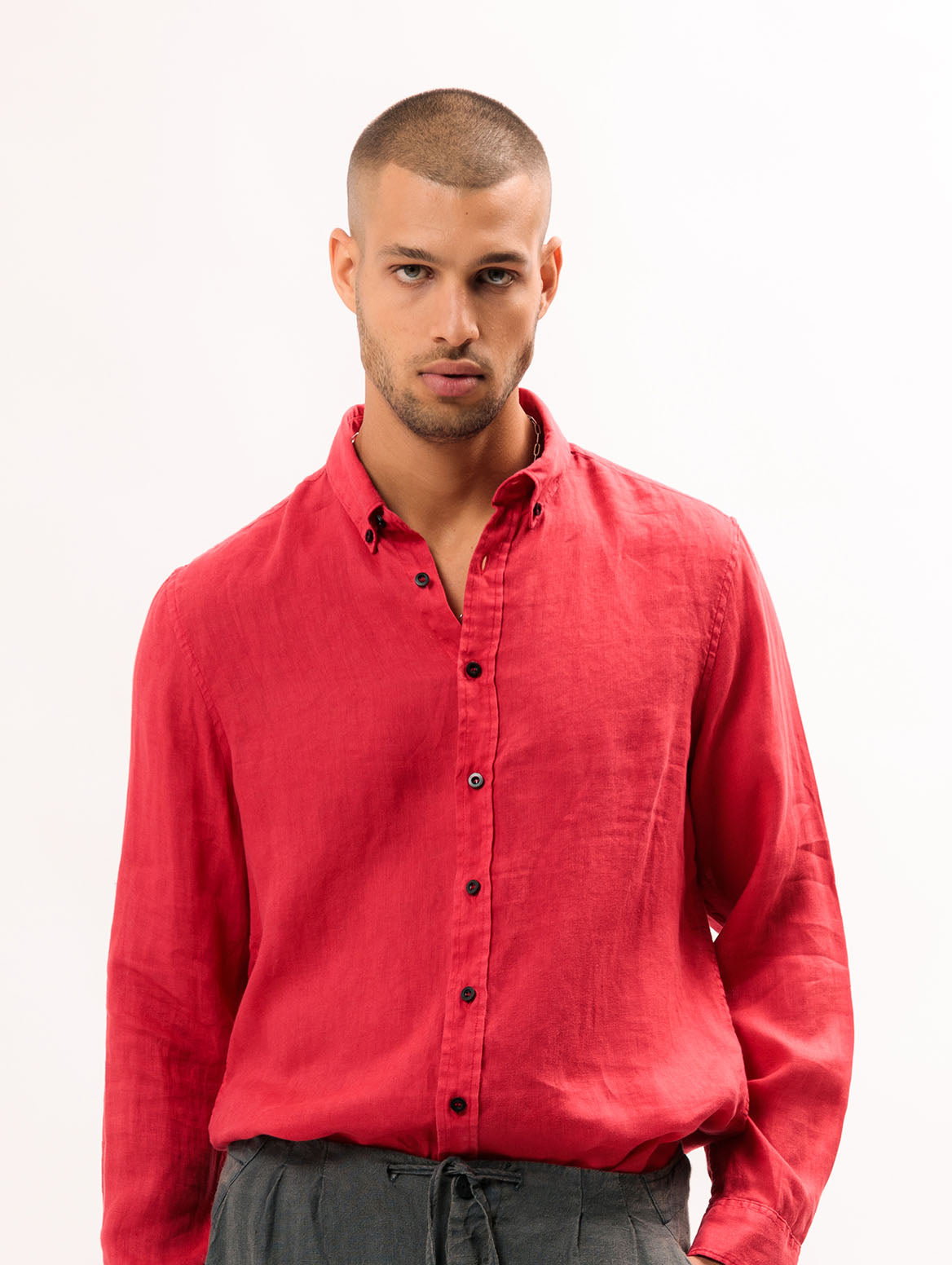 Linen Classic Collar Shirt sh157