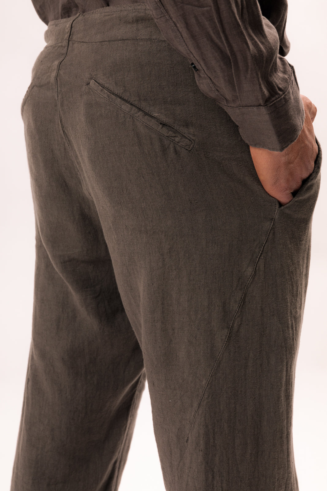 Linen Carrot Fit Pants p150