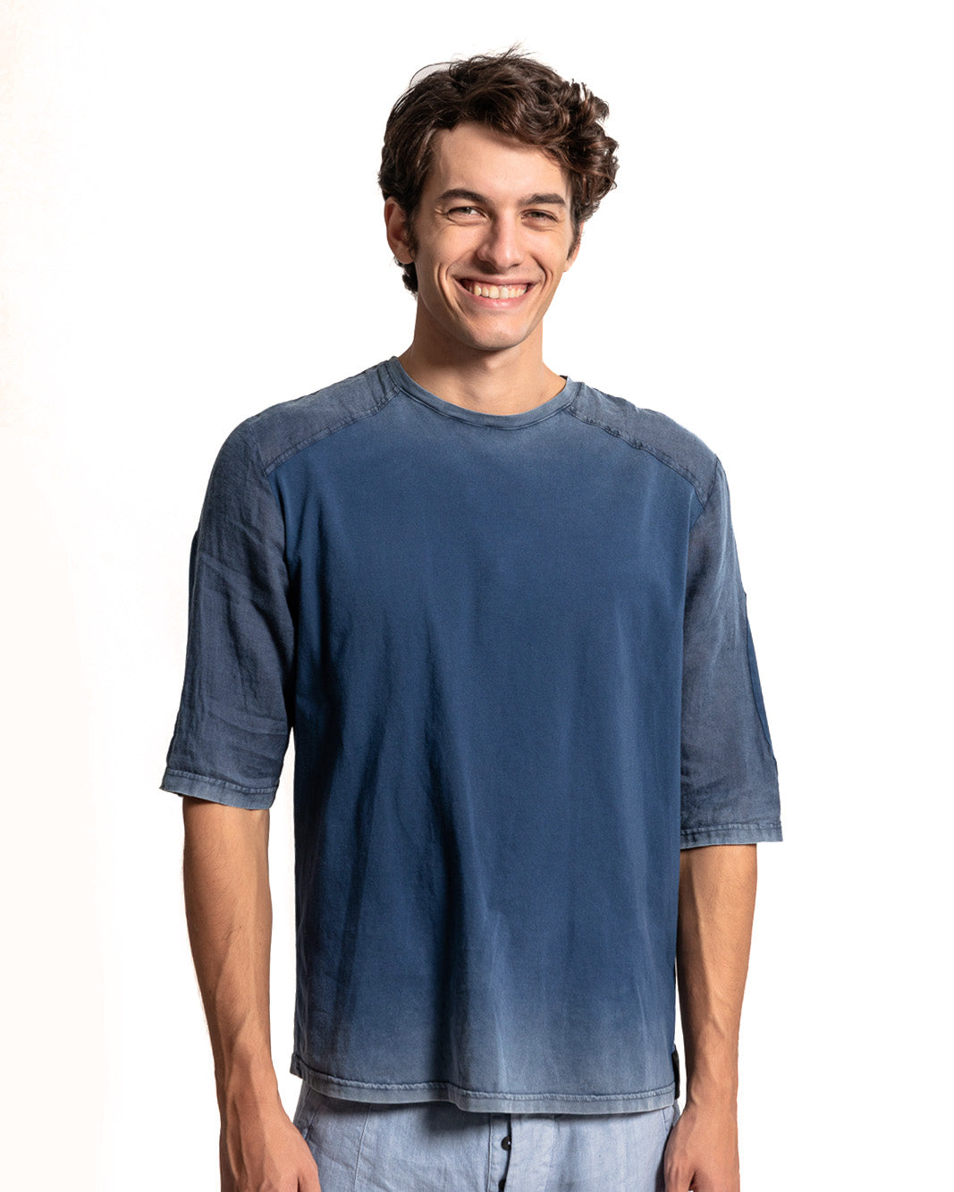 Vintage Linen T-shirt 3/4 Sleeves mg327