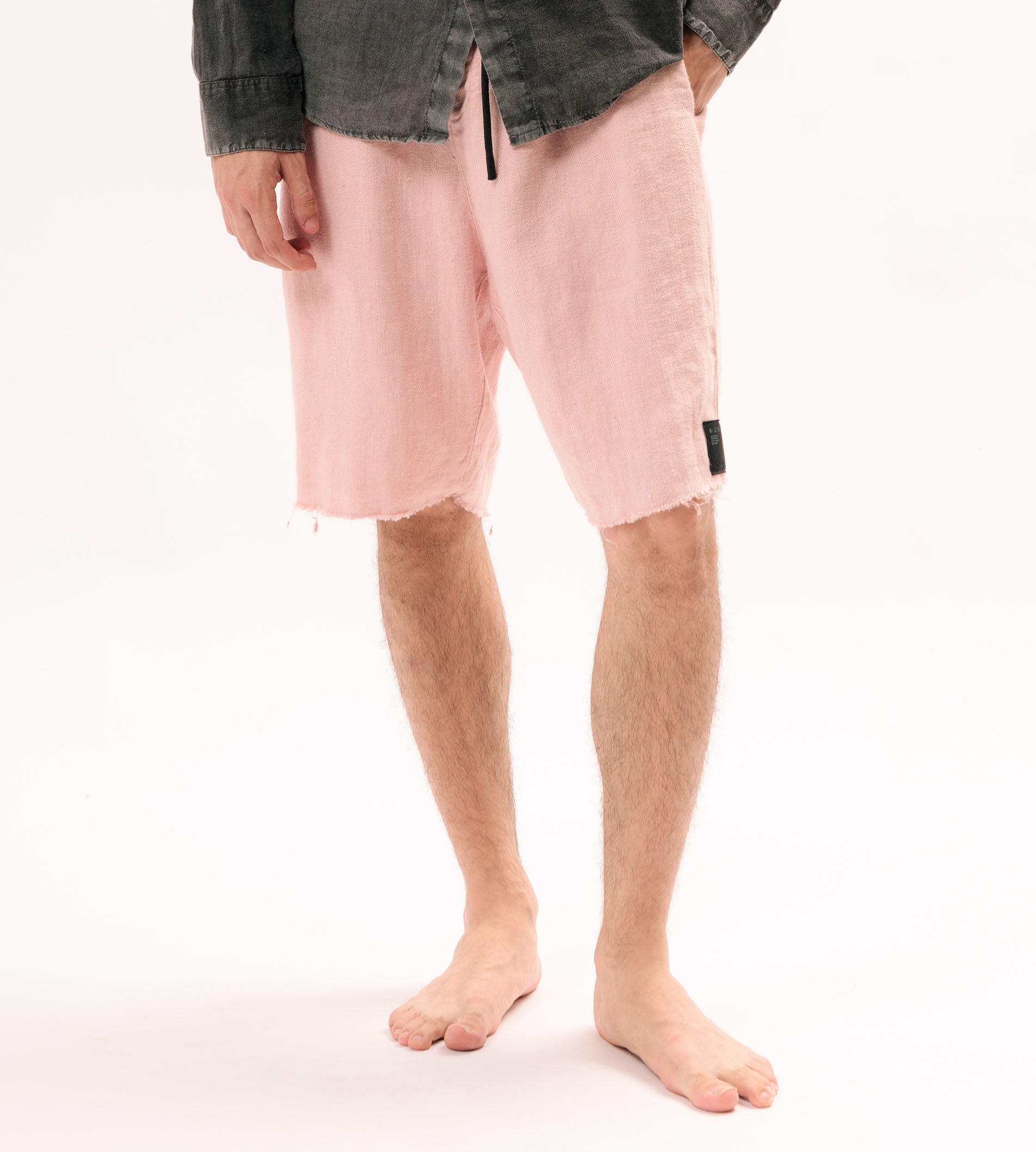 Herringbone Linen Bermuda Shorts p14c