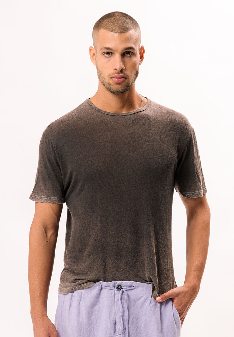 Vintage Linen T-shirt 3/4 Sleeves mg327